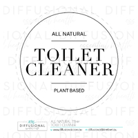 BULK - 10 x All Natural, Toilet Cleaner Label, 78x78mm, Premium Quality Oil Resistant Vinyl **SAVE 10%**