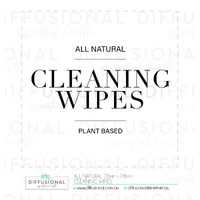 1 x All Natural, Cleaning Wipes Label, 78x78mm, Premium Quality Oil Resistant Vinyl
