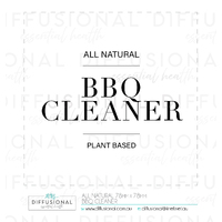 BULK - 50 x All Natural, BBQ Cleaner Label, 78x78mm, Premium Quality Oil Resistant Vinyl **SAVE 20%**