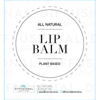 BULK - 10 x All Natural, Lip Balm Label, 35x35mm, Premium Quality Oil Resistant Vinyl **SAVE 10%**