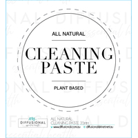 BULK - 10 x All Natural, Cleaning Paste Label, 35x35mm, Premium Quality Oil Resistant Vinyl **SAVE 10%**