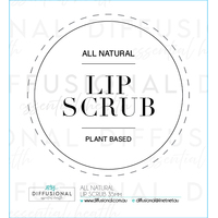 BULK - 50 x All Natural, Lip Scrub Label, 35x35mm, Premium Quality Oil Resistant Vinyl **SAVE 20%**