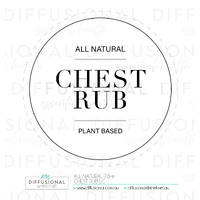 BULK - 10 x All Natural, Chest Rub Label, 78x78mm, Premium Quality Oil Resistant Vinyl **SAVE 10%**