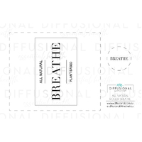1 x All Natural, Breathe Roller Label, 50x60mm, Premium Quality Oil Resistant Vinyl