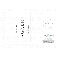 1 x All Natural, Awake Roller Label, 50x60mm, Premium Quality Oil Resistant Vinyl