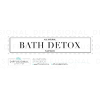 1 x All Natural, Bath Detox Jar Face Label, 17x80mm, Premium Quality Oil Resistant Vinyl