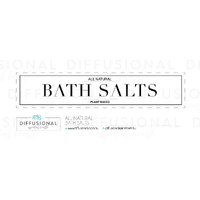 BULK - 50 x All Natural, Bath Salts Jar Face Label, 17x80mm, Premium Quality Oil Resistant Vinyl **SAVE 20%**