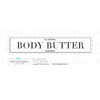 1 x All Natural, Body Butter Jar Face  Label, 17x80mm, Premium Quality Oil Resistant Vinyl