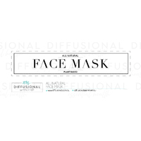 BULK - 50 x All Natural, Face Mask Jar Face Label, 17x80mm, Premium Quality Oil Resistant Vinyl **SAVE 20%**