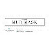 BULK - 10 x All Natural, Mud Mask Jar Face Label, 17x80mm, Premium Quality Oil Resistant Vinyl **SAVE 10%**