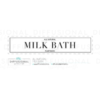 1 x All Natural, Milk Bath Jar Face Label, 17x80mm, Premium Quality Oil Resistant Vinyl
