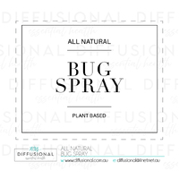 BULK - 50 x All Natural, Bug Spray Label, 50x60mm, Premium Quality Oil Resistant Vinyl **SAVE 20%**
