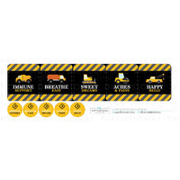 1 x Construction Health Roller Label Set, 40x35mm Premium Quality Oil Resistant Vinyl