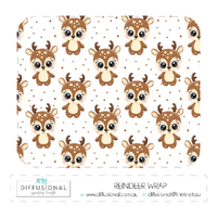 Reindeer - Christmas 2023 10ml Roller Bottle Wrap, Clear Vinyl Label, 50x60mm