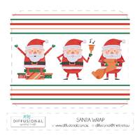 Santa - Christmas 2023 10ml Roller Bottle Wrap, Clear Vinyl Label, 50x60mm