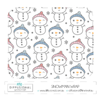 Snowman - Christmas 2023 10ml Roller Bottle Wrap, Clear Vinyl Label, 50x60mm
