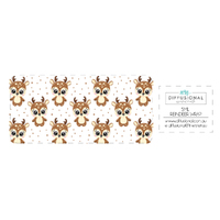 Reindeer - Christmas 2023 5ml Roller Bottle Wrap, Clear Vinyl Label, 59x28mm