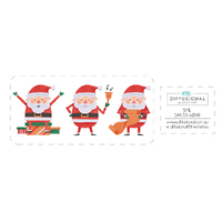 Santa - Christmas 2023 5ml Roller Bottle Wrap, Clear Vinyl Label, 59x28mm