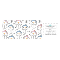 Snowman - Christmas 2023 5ml Roller Bottle Wrap, Clear Vinyl Label, 59x28mm