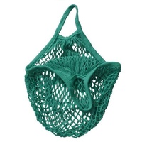Green - Mesh Net String Shopping Bag, Reusable Fruit Storage, Handbag etc.