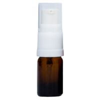 5ml Amber Glass Gel/Serum Pump Bottle with White Top