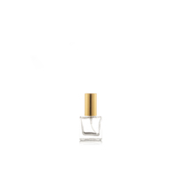 10ml Perfume Bottle, Clear Glass, Gold Aluminium Top