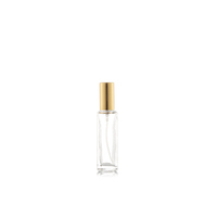 15ml TALL - Perfume Bottle, Clear Glass, Gold Aluminium Top