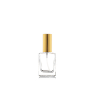 30ml Perfume Bottle, Clear Glass, Gold Aluminium Top