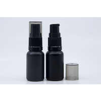 Bottle, Pump, Matte Black, 15ml, Black Top