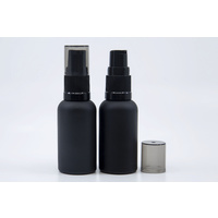 Bottle, Pump, Matte Black, 50ml, Black Top