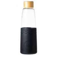 Basalt Black - SoL Reusable Glass Water Bottle, 28oz (850ml)