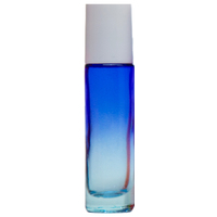 GRADIENT BLUE - 10ml (Thick Glass) Roller Bottle, Steel Ball, White Lid