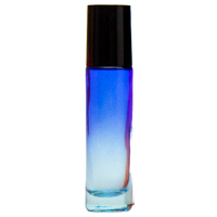 GRADIENT BLUE - 10ml (Thick Glass) Roller Bottle, Steel Ball, Black Lid