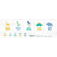 1 x Dinosaur Roller Label Set, 40x35mm Premium Quality Vinyl