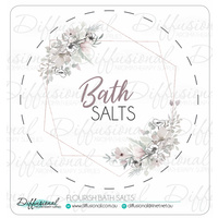 BULK - 20 x Flourish Bath Salts Label, 78x78mm, Premium Quality Vinyl **SAVE 15%**