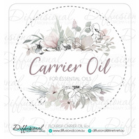 1 x Flourish Carrier Oil Label, 60x60mm, Premium Quality Vinyl