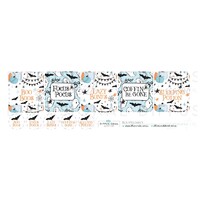 1 x Blue Halloween Rollers Label Set, 40x35mm Essential Oil Resistant Laminated Vinyl