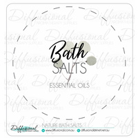1 x Nature Bath Salts Label - Natural, 78x78mm, Premium Quality Vinyl