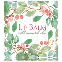 Christmas Wreath Lipbalm Tube (Single) Label, 50x45mm, Premium Quality Vinyl