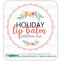 Jolly Christmas Lipbalm Tin (Single) Label, 35x35mm, Premium Quality Vinyl