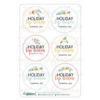 1 x Jolly Christmas Lipbalm Tin Label Set, 35x35mm, Premium Quality Vinyl