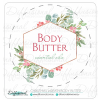 BULK - 10 x Body Butter Label - Christmas, 78x78mm, Premium Quality Vinyl **SAVE 10%**