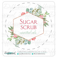 1 x Sugar Scrub Label - Christmas, 78x78mm, Premium Quality Vinyl
