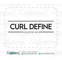 BULK - 10 x Basic Curl Define Label,42x55mm, Essential Oil Resistant Vinyl **SAVE 10%**