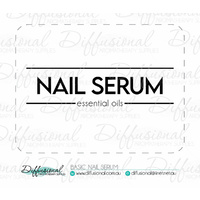 1 x Basic Nail Serum Label,42x55mm, Essential Oil Resistant Laminated Vinyl