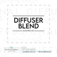 BULK - 50 x Basic Diffuser Blend Label, 30x35mm, Essential Oil Resistant Vinyl **SAVE 20%**