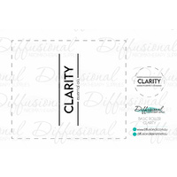 1 x Basic Clarity Roller  Label, 52x59mm, Essential Oil Resistant Laminated Vinyl