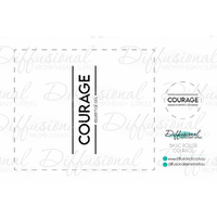 1 x Basic Courage Roller  Label, 52x59mm, Essential Oil Resistant Vinyl