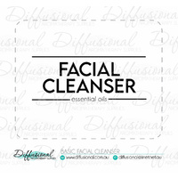 1 x Basic Facial Cleanser Label, 50x63mm, Essential Oil Resistant Vinyl
