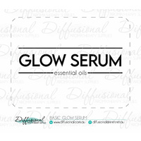 1 x Basic Glow Serum Label, 42x54mm, Essential Oil Resistant Vinyl